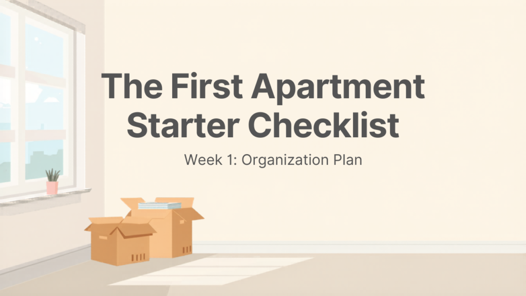 The First Apartment Starter Checklist (What to Organize in Week 1)
