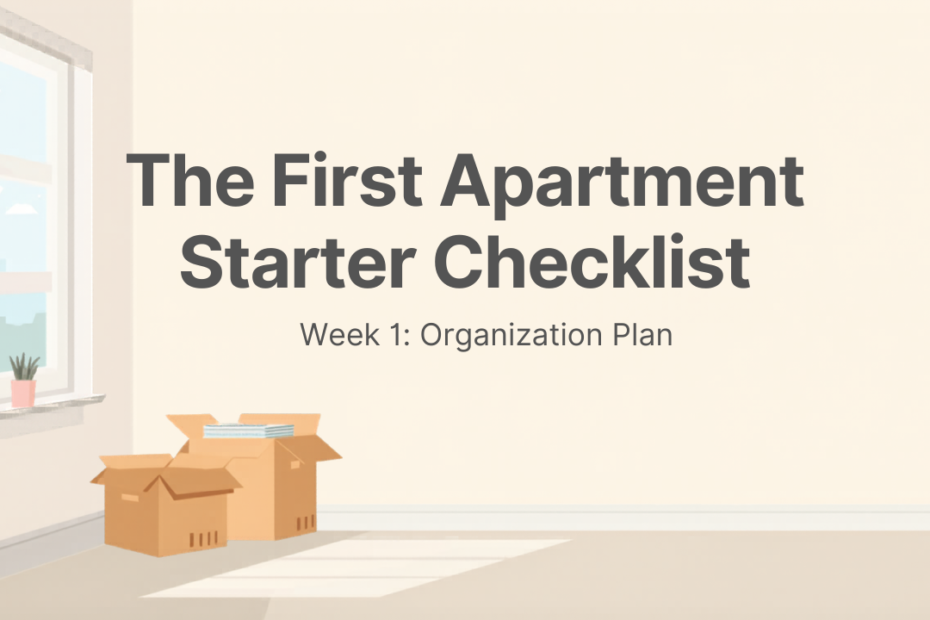 The First Apartment Starter Checklist (What to Organize in Week 1)