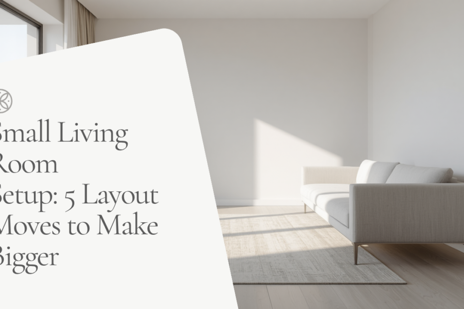 Small Living Room Setup: 5 Layout Moves That Make Any Space Feel Bigger