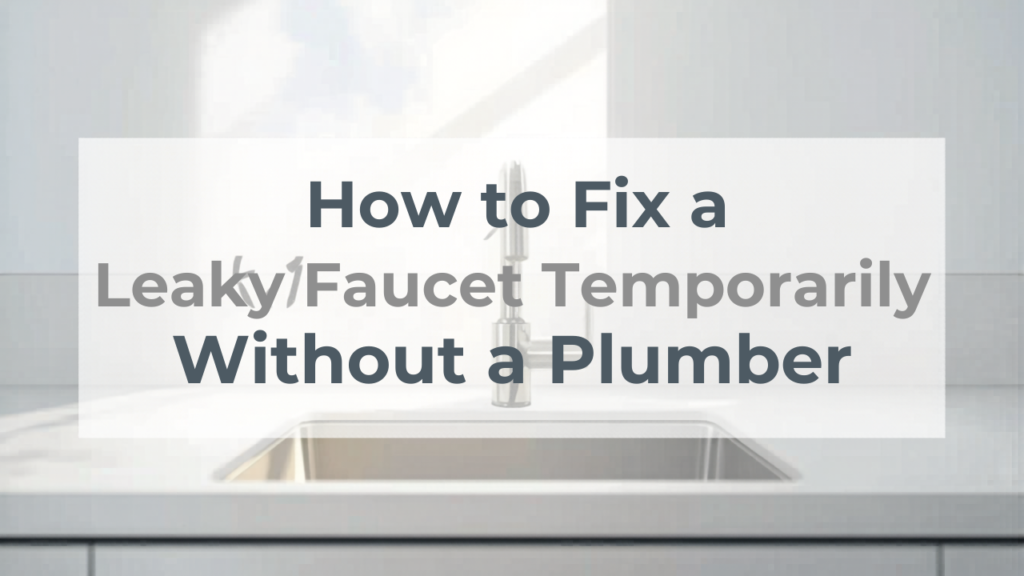 How to Fix a Leaky Faucet Temporarily Without a Plumber
