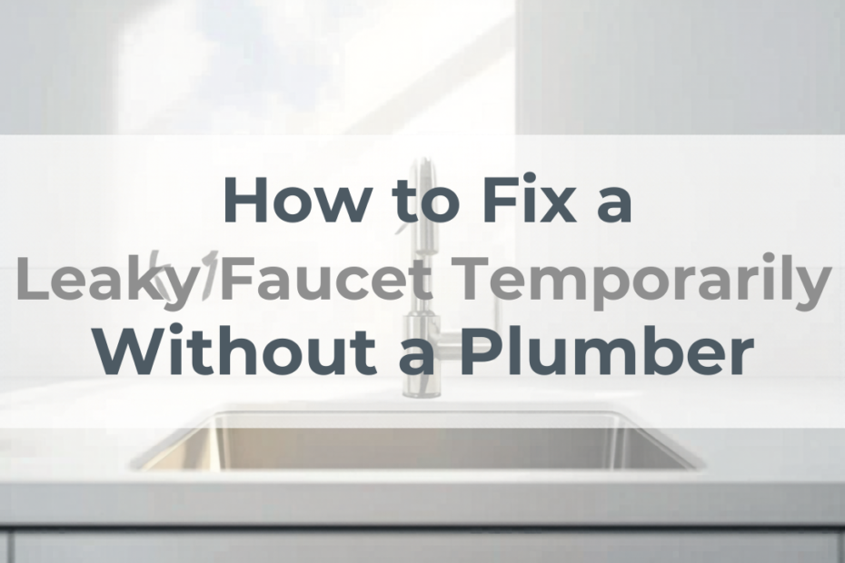 How to Fix a Leaky Faucet Temporarily Without a Plumber