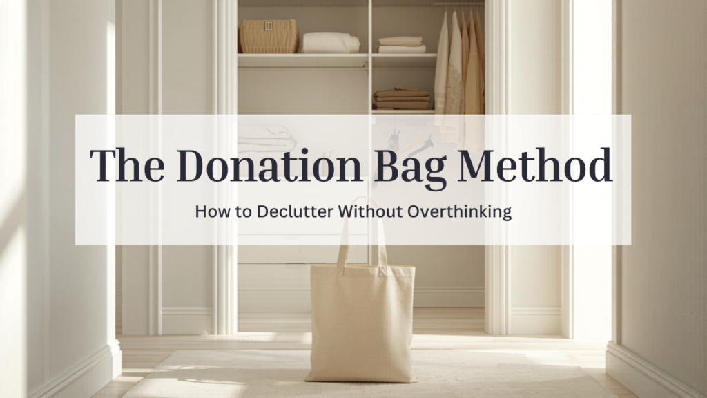 The Donation Bag Method: How to Declutter Without Overthinking