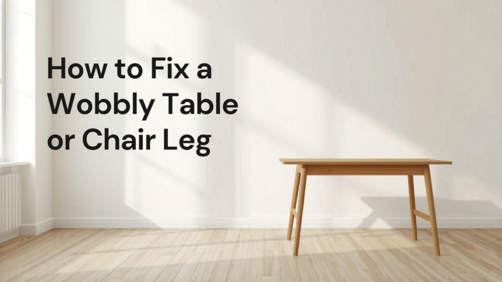 How to Fix a Wobbly Table or Chair Leg in 5 Minutes