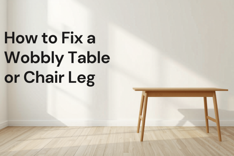 How to Fix a Wobbly Table or Chair Leg in 5 Minutes