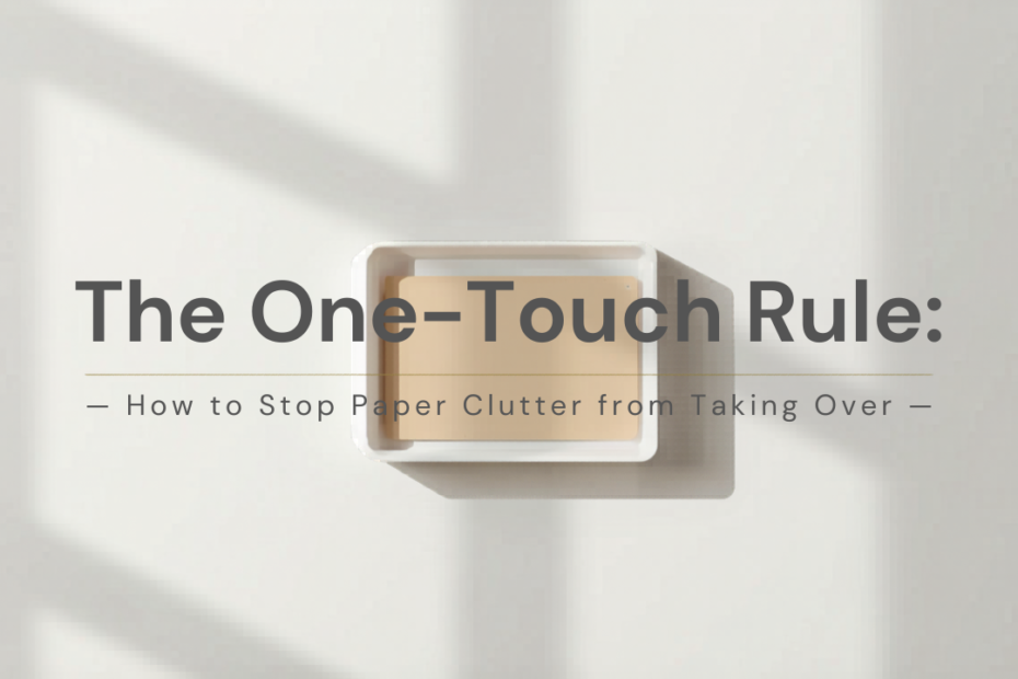 The One-Touch Rule: How to Stop Paper Clutter from Taking Over