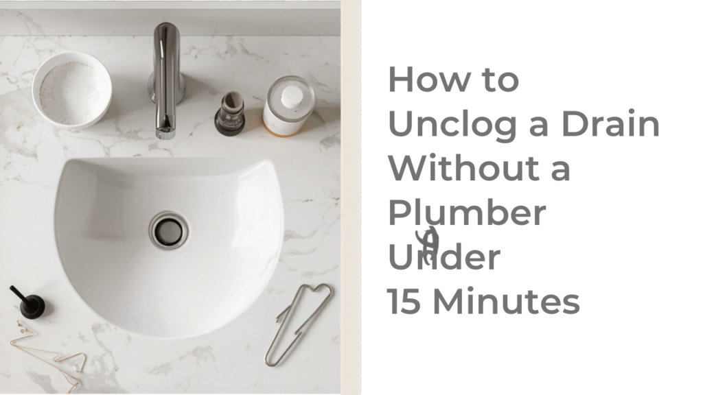How to Unclog a Drain Without a Plumber (Under 15 Minutes)