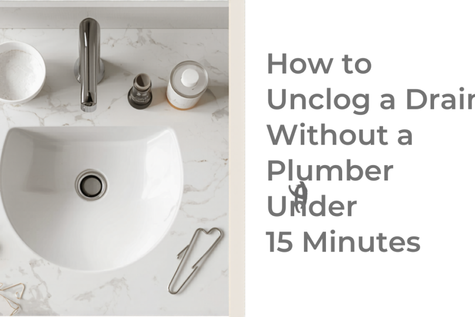 How to Unclog a Drain Without a Plumber (Under 15 Minutes)
